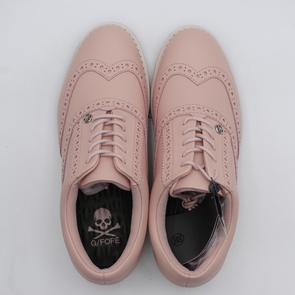 NEW G/FORE Women's Gallivanter Brogue Wingtip Golf Shoes G4LS22EF08 Blush - Picture 3 of 16